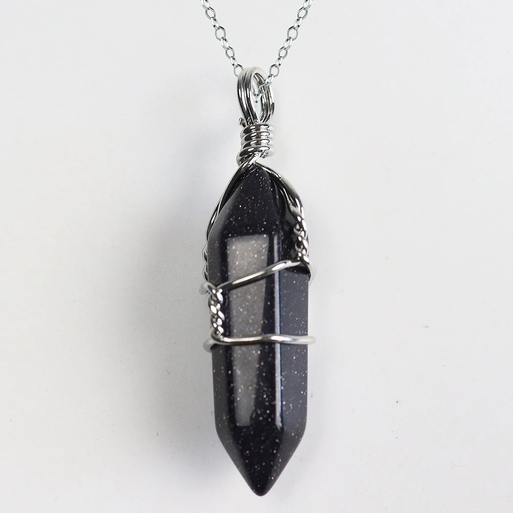 (Cross-border trading), copper hexagonal accessory, crystal pendant, necklace, ebay