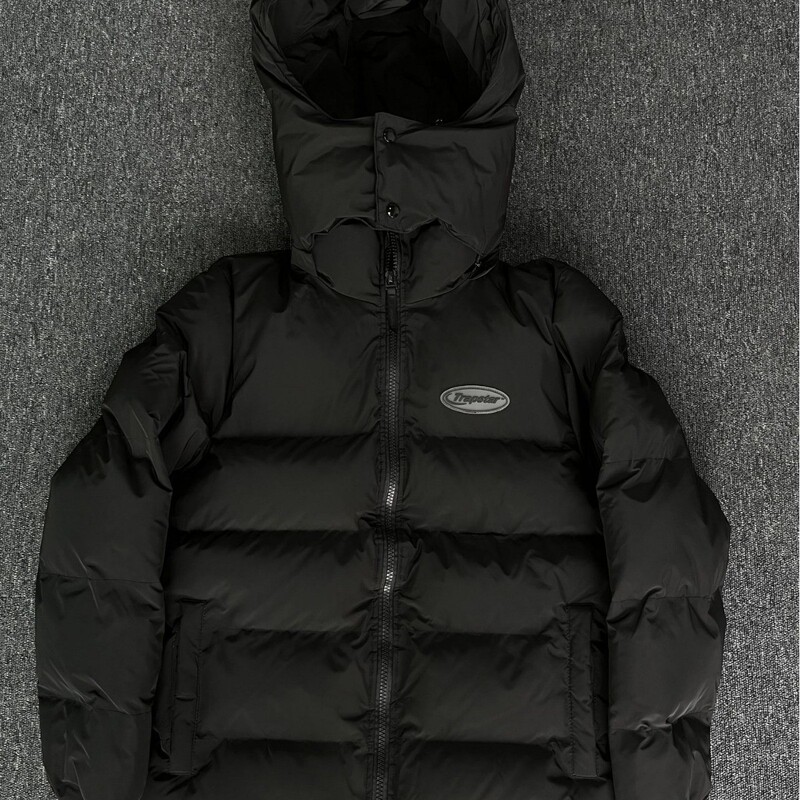 Trapstar Men's Embroidered Cotton-padded Jacket Hooded Detachable Unisex High Street Brand Hot Sale