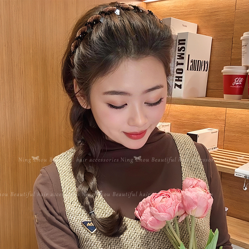 带齿防滑发箍女2025新款外出百搭显脸小头箍气质高颅顶压发卡头饰|undefined