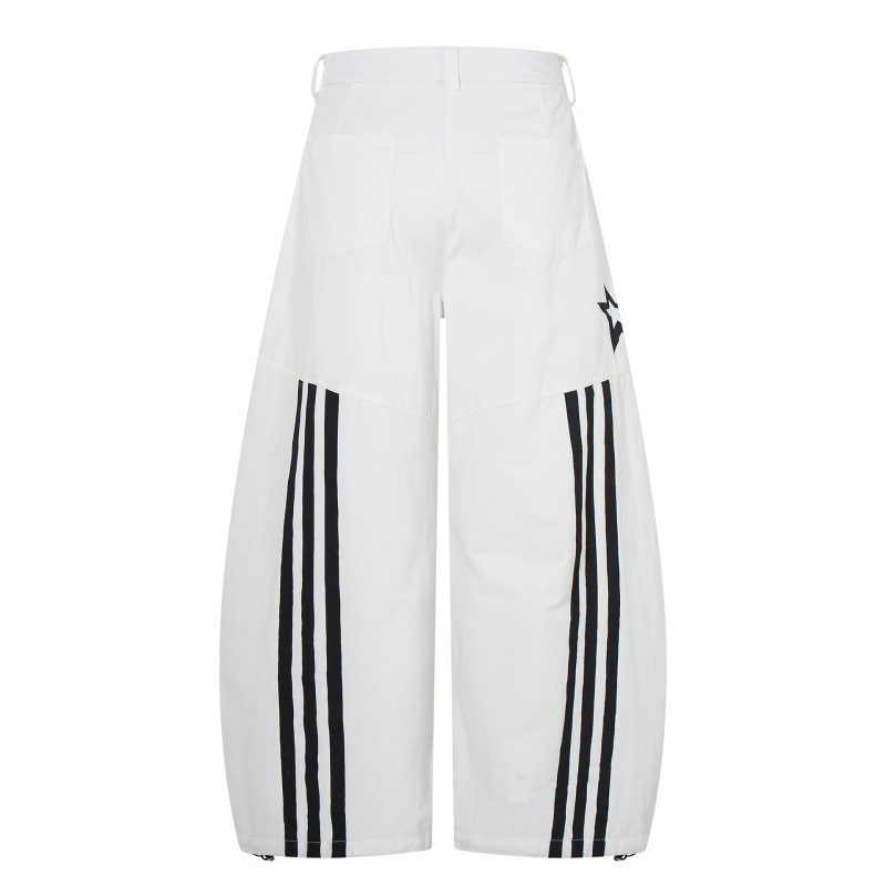 Zongchi Clothing American Retro Street Style Design Pleated Wide-Leg Pants for Men and Women, Summer Loose Fit, Slimming Casual Wide-Leg Trousers