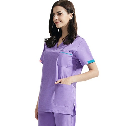 Hand washing clothes female doctor surgical clothes surgical operating room beauty salon work clothes oral doctor short sleeve men and women foreign trade