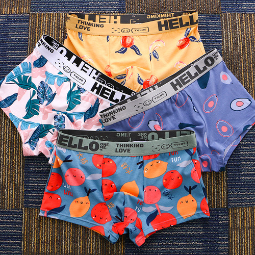 Cannon print boxer men's underwear men's underwear mid-waist boxer briefs boxer briefs national fashion sports one piece drop shipping