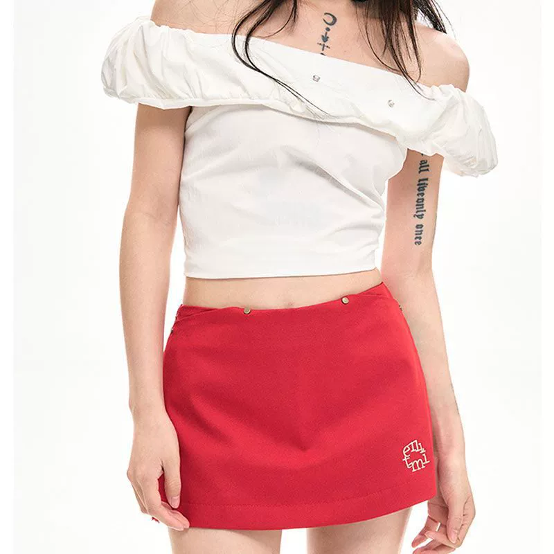 Трансграничная американская сексуальная красная юбка для женщин весна, лето и осень новая высокая талия тонкая и короткая горячая девушка бедра короткая юбка
