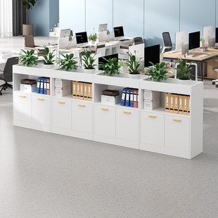 Office Partition File Cabinet Wooden Screen Cabinet Flower Slot Green Plant Cabinet Wall Staff Locker Flower and Plant Data Cabinet