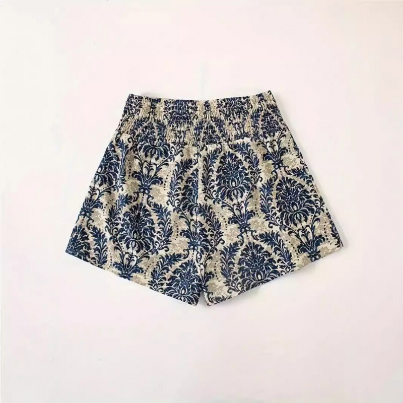 In Stock 2024 Amazon Temu Hot Selling Paisley Print Fashion Casual Beach Resort Style Shorts