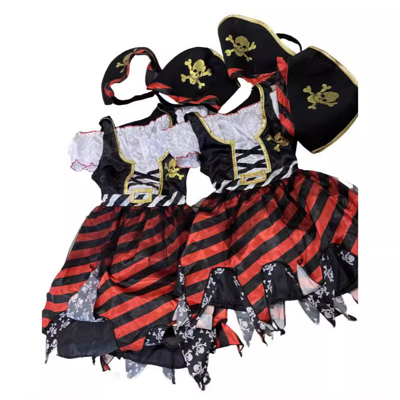 Cosplay de Halloween transfronterizo Piratas del Caribe disfraz de niña cos disfraz de actuación de mascarada traje de actuación