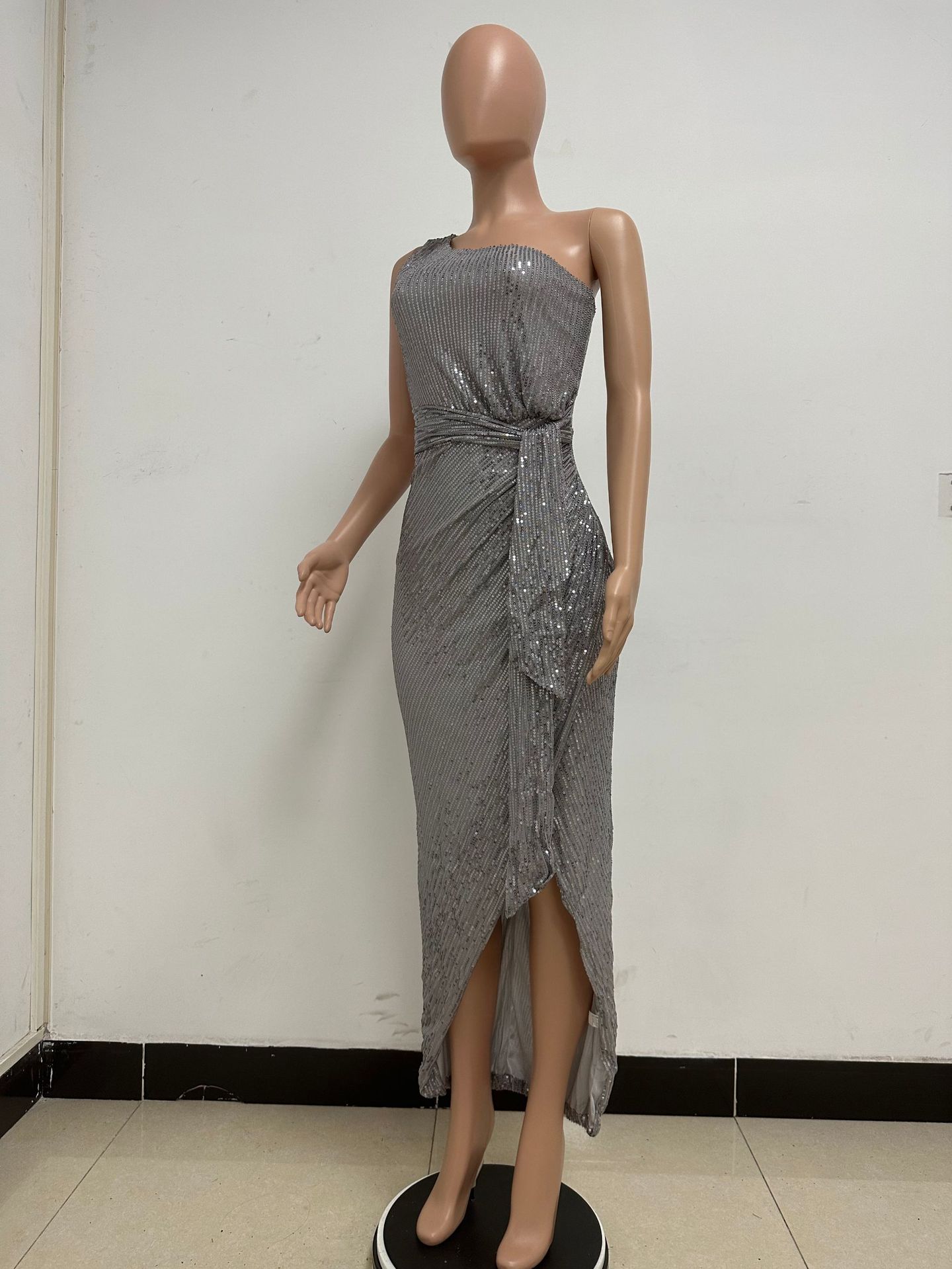 357g Weight Maxi Long Dress Dress Length Type Sleeveless Sleeve Length Sheath Dress Dresses Type Spandex, Polyester Fabric Type High Waist Waist Line Holiday, Daily Occasion Oblique collar Neckline Slim Fit Type Solid Color Pattern Summer Season Women's Gender Elegant, Sexy Style Wholesale Women's Elegant Sexy Solid Color Holiday Daily Oblique Collar Sleeveless Sheath Dress 113