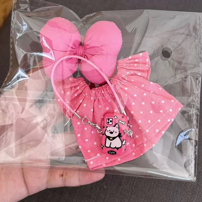 洋服のみ】17cm 一世代と二世代 ラブブベビー服ペンダント ラブブスカート バッグセット リボン 新品|undefined