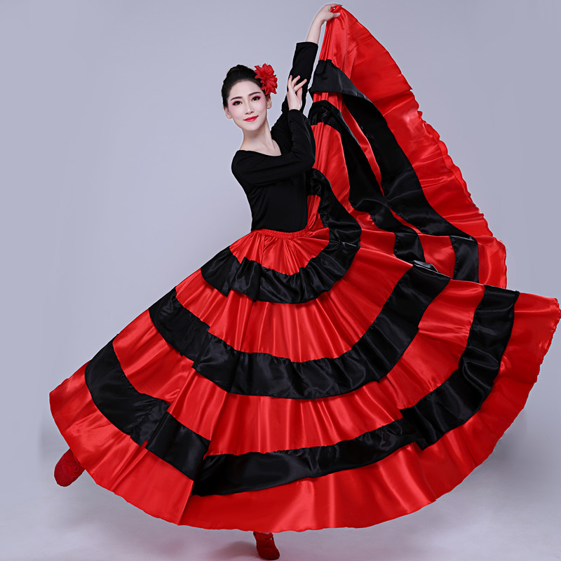 Opening Dance Big Swing Skirt Performance Clothing Adult Suit Skirt Spanish Bullfighting Dance Skirt Belly Dance Big Swing Skirt