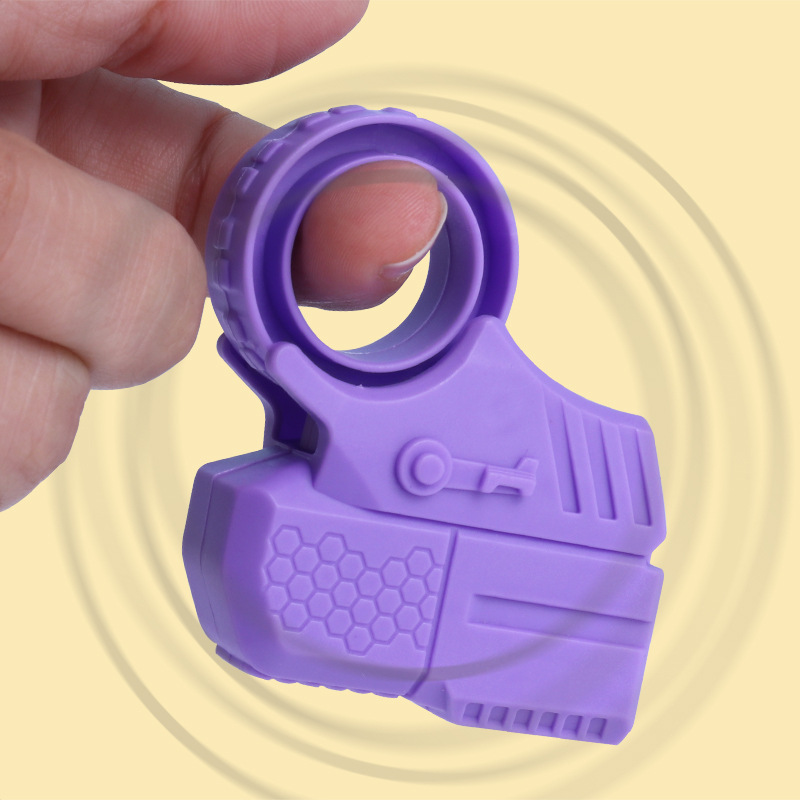 Descompresión de dedos, pistola giratoria de anillo, nueva pistola de juguete lanzable transfronteriza, pistola pequeña de descompresión, juguetes de stand para niños