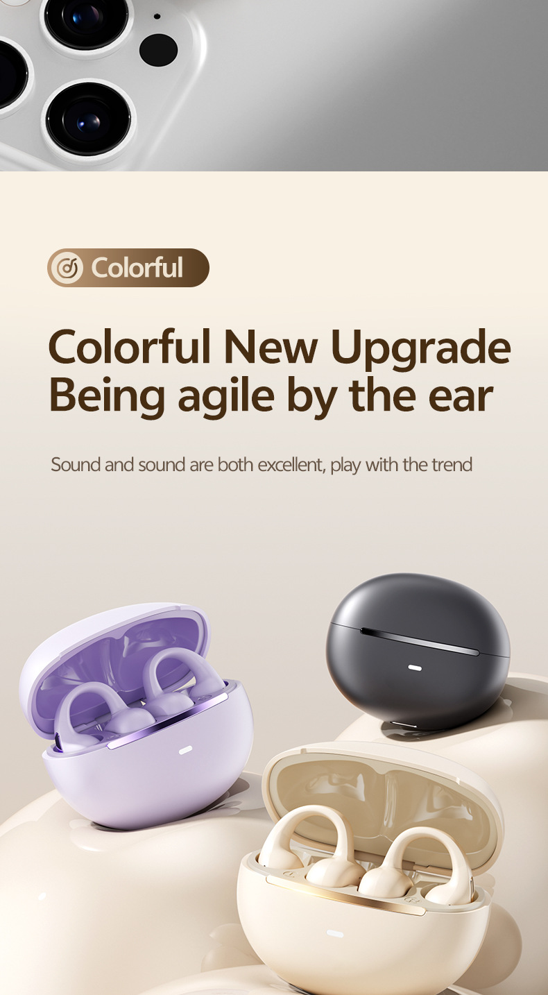 New 2025 OWS Open-Ear Earbuds – High-Fidelity, Smart AI Translation & Ear Clip Design_voghion.com