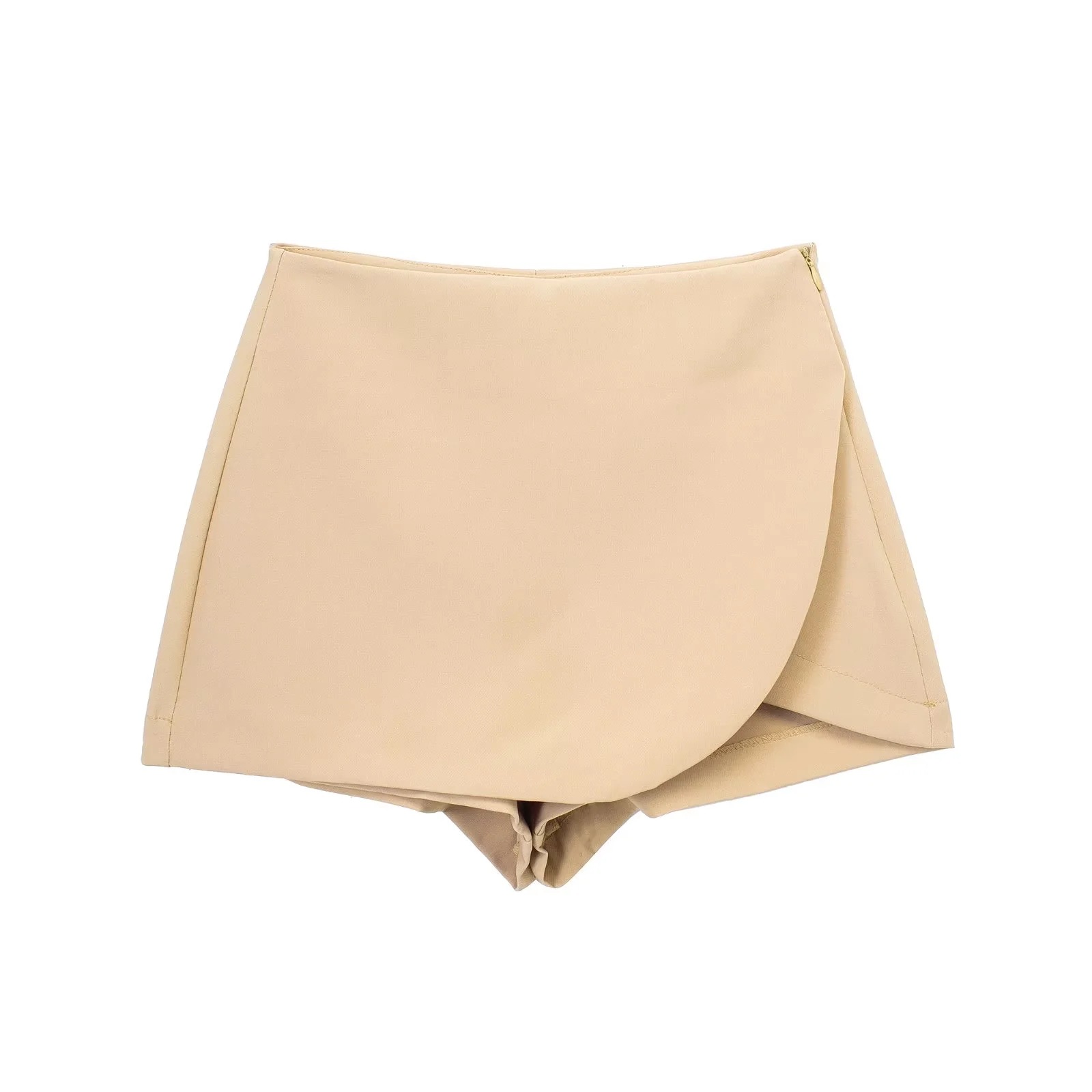 Women's Skirt Shorts High Waist Solid Colour Slit Versatile Style_voghion.com