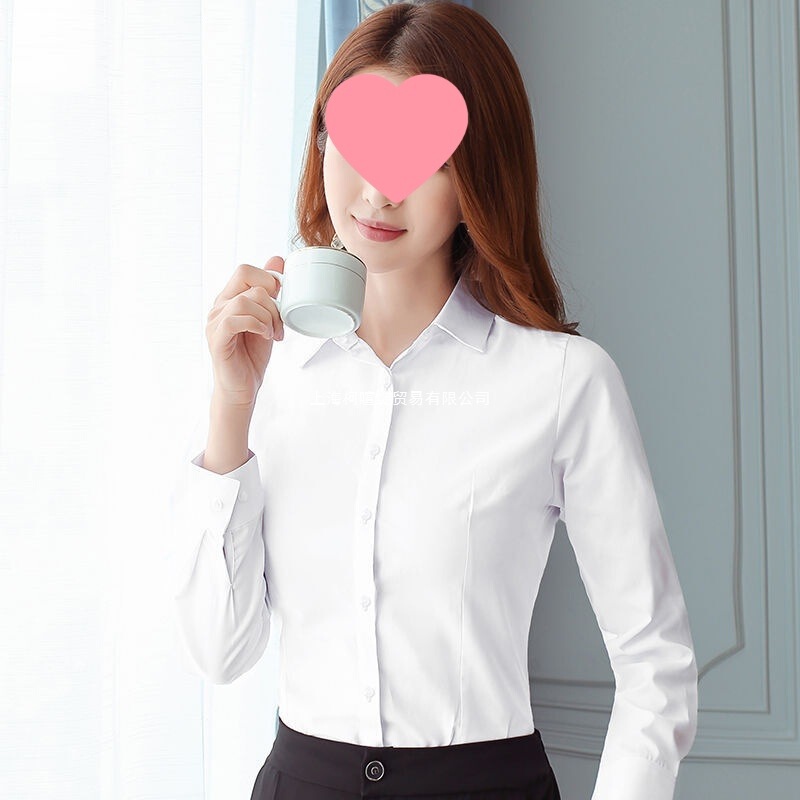 Black Slim-Fit Long-Sleeve Women's Shirt, Workwear, Professional Attire, Formal Top, Slimming Inner Wear for Commuting Black Slim-Fit Long-Sleeve Women's Shirt, Workwear, Professional Attire, Formal Top, Slimming Inner Wear for Commuting