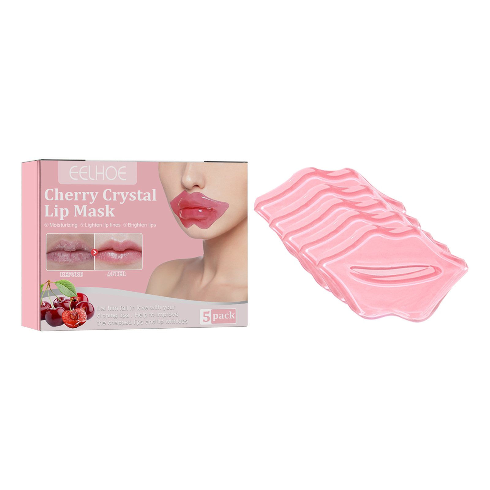 EELHOE Cherry Crystal Lip Mask Spendet Feuchtigkeit, befeuchtet, entfernt abgestorbene Hautzellen, fettet nicht, reduziert_voghion.com