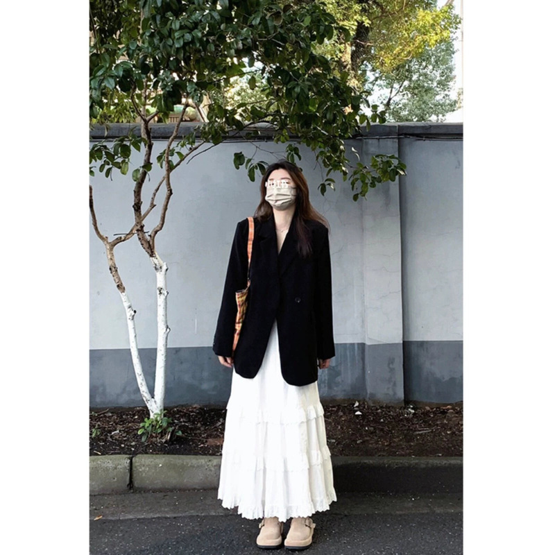 Black Blazer for Women, Korean Style, Unique Design, Loose Fit, Dad-Style, Autumn Suit Black Blazer for Women, Korean Style, Unique Design, Loose Fit, Dad-Style, Autumn Suit