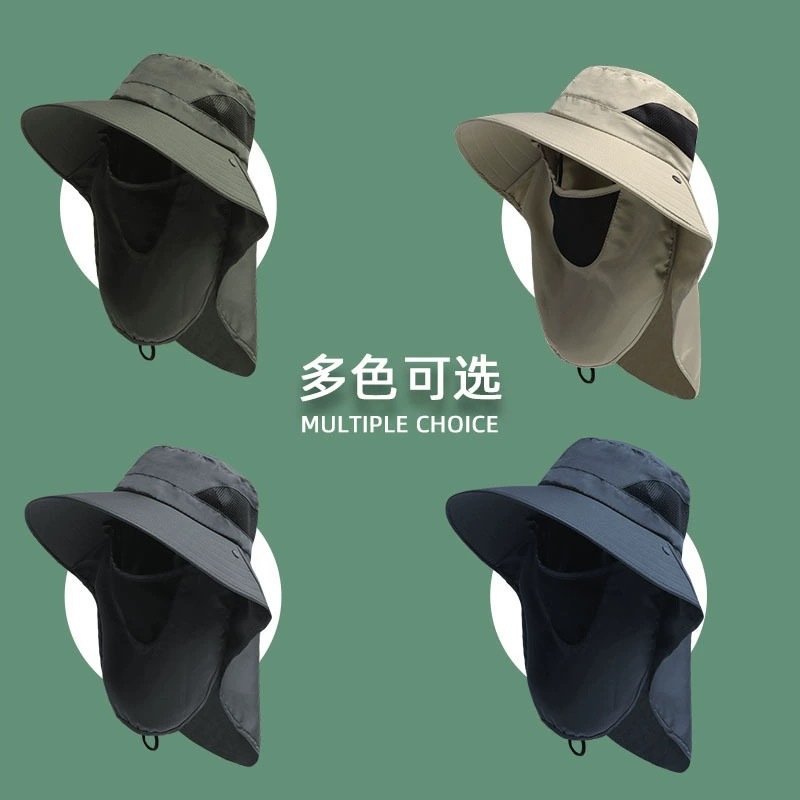 Explosión de amplio brillo sombrero de sombra sombrero de pesca sombrero de montaña jungla máscara de hombre sombrero de protección solar sombrero de adulto japonés