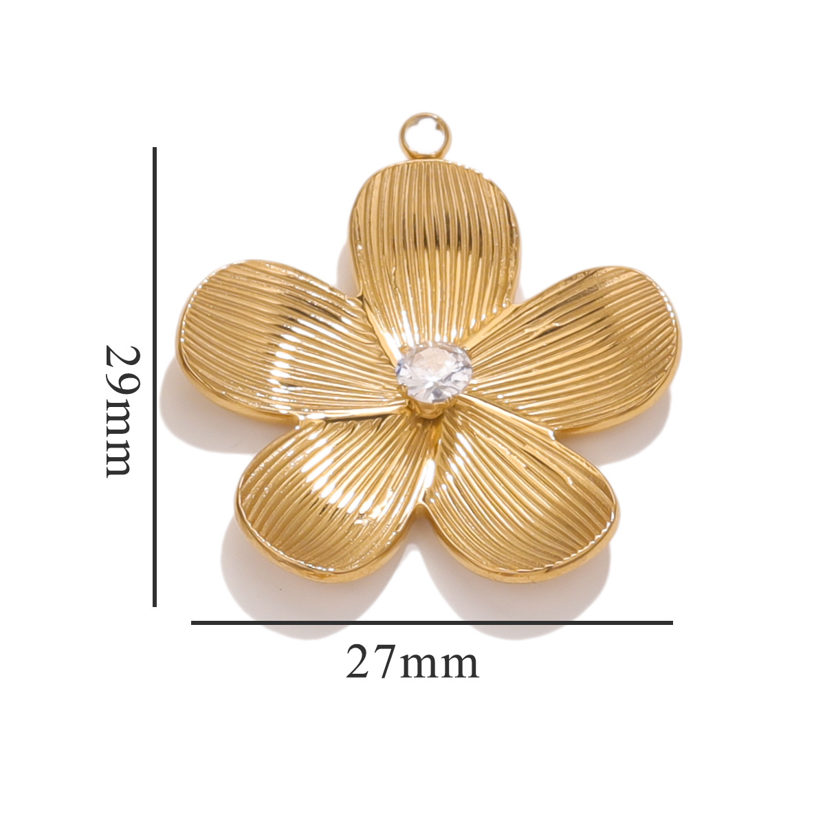 Flor francesa retro titanio acero diy diamantes colgante pétalos asimétricos colgante de acero inoxidable joyería colgante