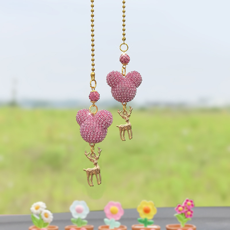 새로운 파우더-더블 만화 머리 펜던트 사슴 사슴