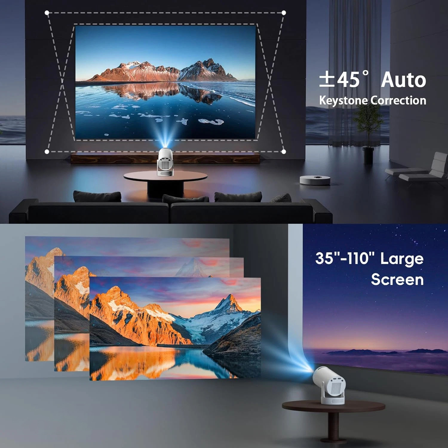 Sınır Ötesi Yeni Kısa Atım HY300Ultra HD 4K Projektör Ev Kullanımı Taşınabilir Mini Küçük Android Projektör