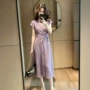 不规则v领法式绝美连衣裙