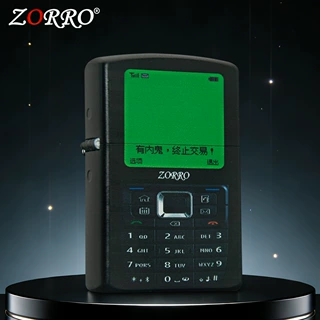 ZORRO佐罗彩印经典老机煤油打火机黄铜金属翻盖防风砂轮创意批发~