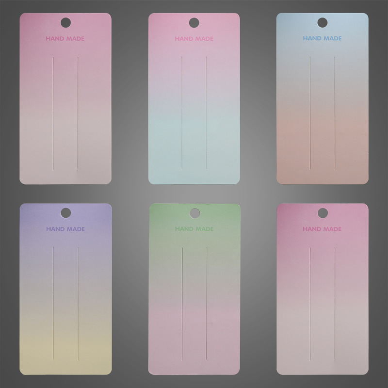 Gradient Color Rectangular Hair Clip Card 7.5*14cm Steel Clip Bb Clip Non-Marking Clip Hair Accessory Packaging Backing Card Paper Gradient Color Rectangular Hair Clip Card 7.5*14cm Steel Clip Bb Clip Non-Marking Clip Hair Accessory Packaging Backing Card Paper