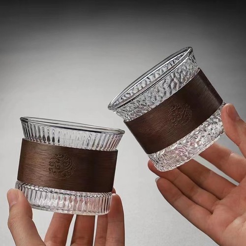 Heat-Resistant Insulated Cup for Adults Single Cup Heat-Resistant Glass Tea Cup Thickened Gongfu Tea Cup Tasting Cup Coffee Cup 