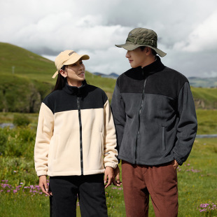 Fleece Jacket Manufacturer Direct Sales Couple's Popular Autumn and Winter Sports Sweatshirt Outdoor Cold-Proof and Warm Polar Fleece Jacket