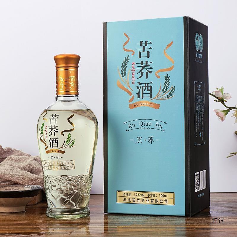 湖北ダッタンソバ酒黒そば52度全箱蕎麦酒ギフトボックス健康白配合酒ギフト500ml * 6本|undefined