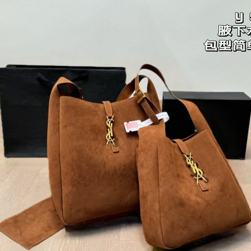 2024Y Suede hobo Underarm Bag Hadley Handbag Shoulder Bag Foreign Trade Fashion Brand Genuine Leather Women's Bag