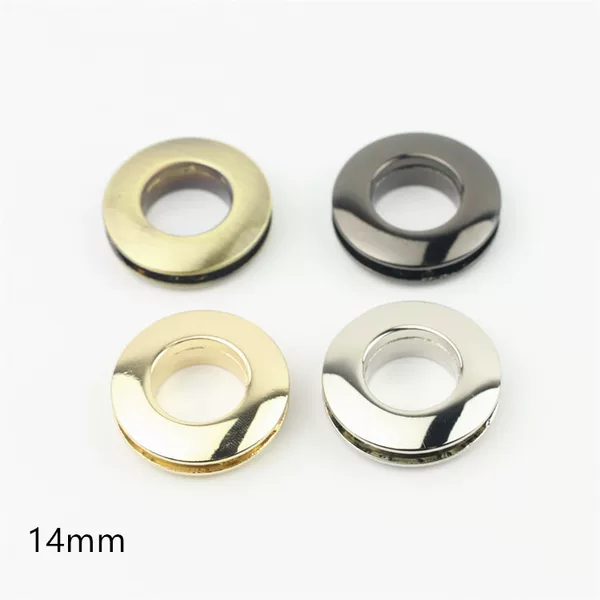 Luggage and Handbag Hardware Accessories, Alloy Screws, Eyelets, Fox-Eye Die-Cast Eyelets, Bull-Eye Eyelets, Inner Diameter 1.4cm