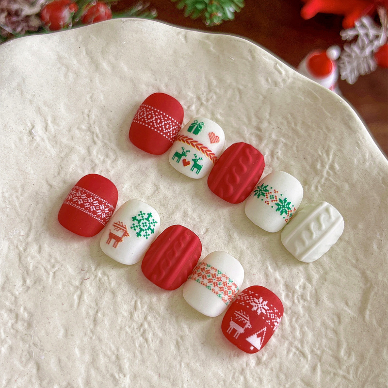 YITU蟻図愛雪花クリスマスシリーズヘラジカネイルシールクリスマスツリー毛爪装飾YT3736|undefined