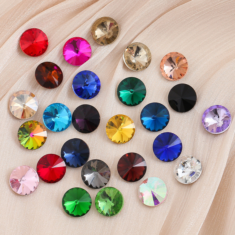 Factory wholesale pointed bottom satellite drill glass crystal drill color stick drill mobile phone accessories DIY jewelry clothing accessories