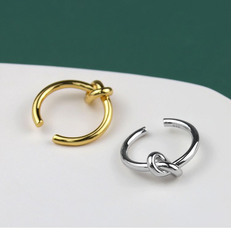 design line knotted ring fashion simple open ring