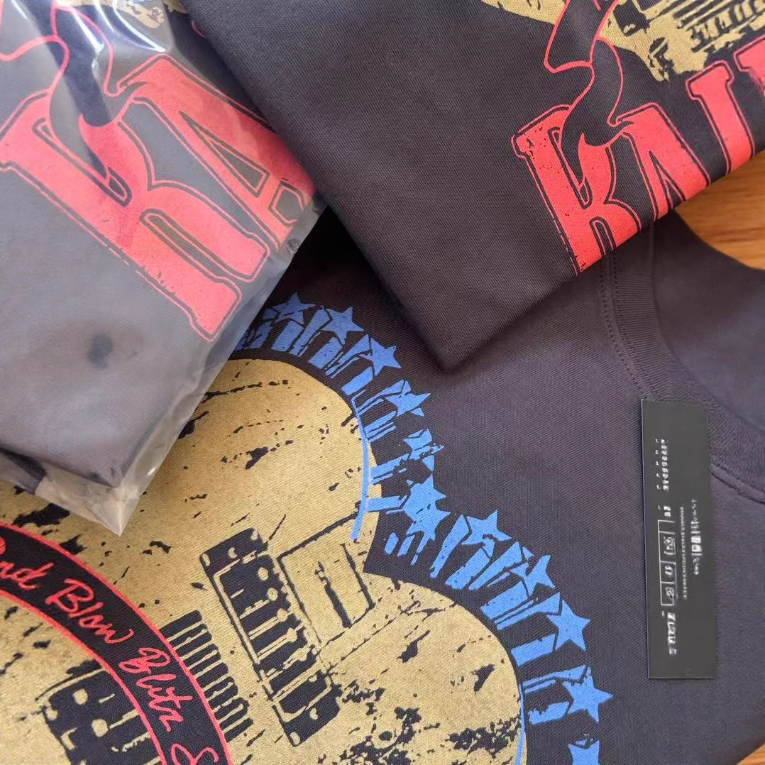 现货~韩国东大门RAL*E宽松休闲短袖新款车静媛同款做旧复古T恤