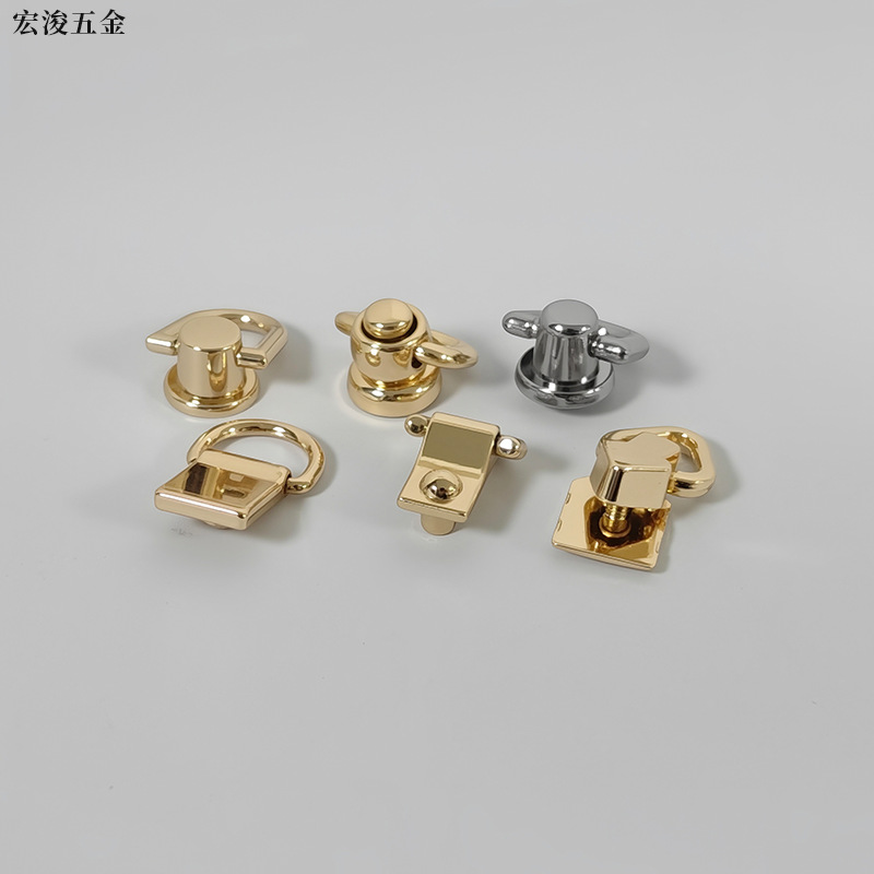 锌合金小手挽和尚头奶嘴钉螺丝带环皮具包包五金配件锁扣挂扣