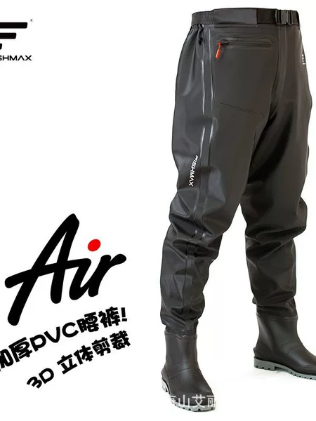 Ultra-light Thickened Waist Water Pants Reservoir Leather Fork Waterproof Clothes Rain Trousers with Rain Shoes Water Shoes Hanging to Catch Fish