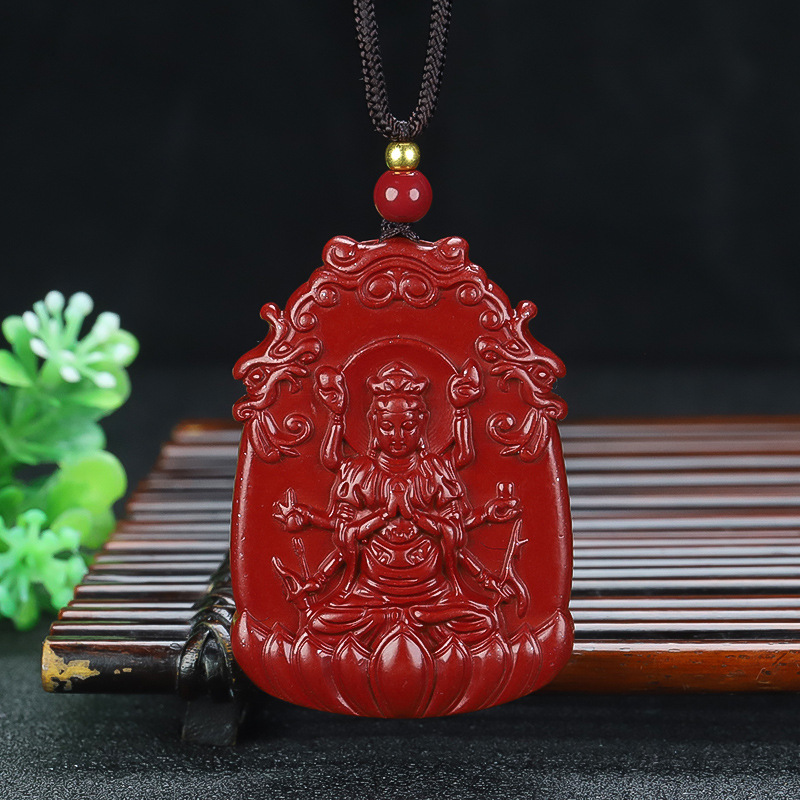 仿原矿紫金砂八大守护神吊坠十二生肖本命佛守护神