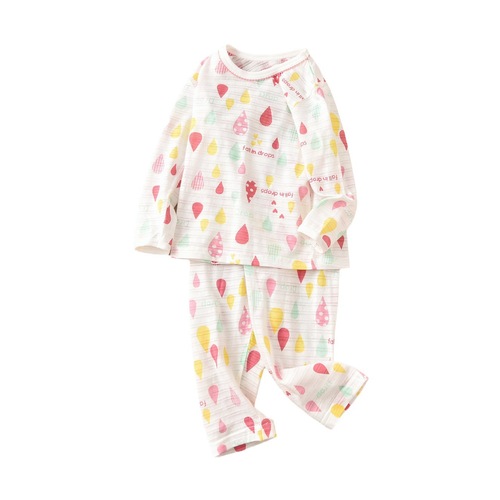 Distribution and dropshipping of bamboo cotton thin children's autumn clothes and long trousers home clothes boys and girls suits for middle and older children cross-border buyers