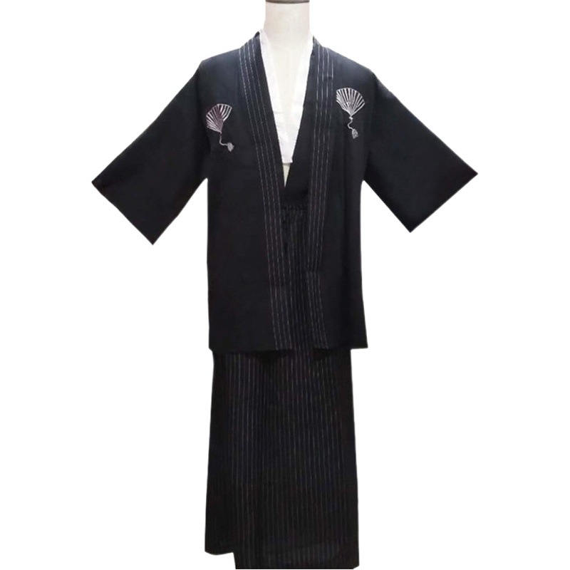 Japanese kimono men's formal wear Japanese cuisine clothing traditional costume playing samurai uniform stage performance clothing wholesale
