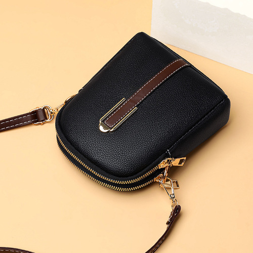  New Crossbody Bag Women's Small Bag Fashionable Versatile Shoulder Bag Casual Large Capacity Mobile Phone Coin Purse Mom Bag