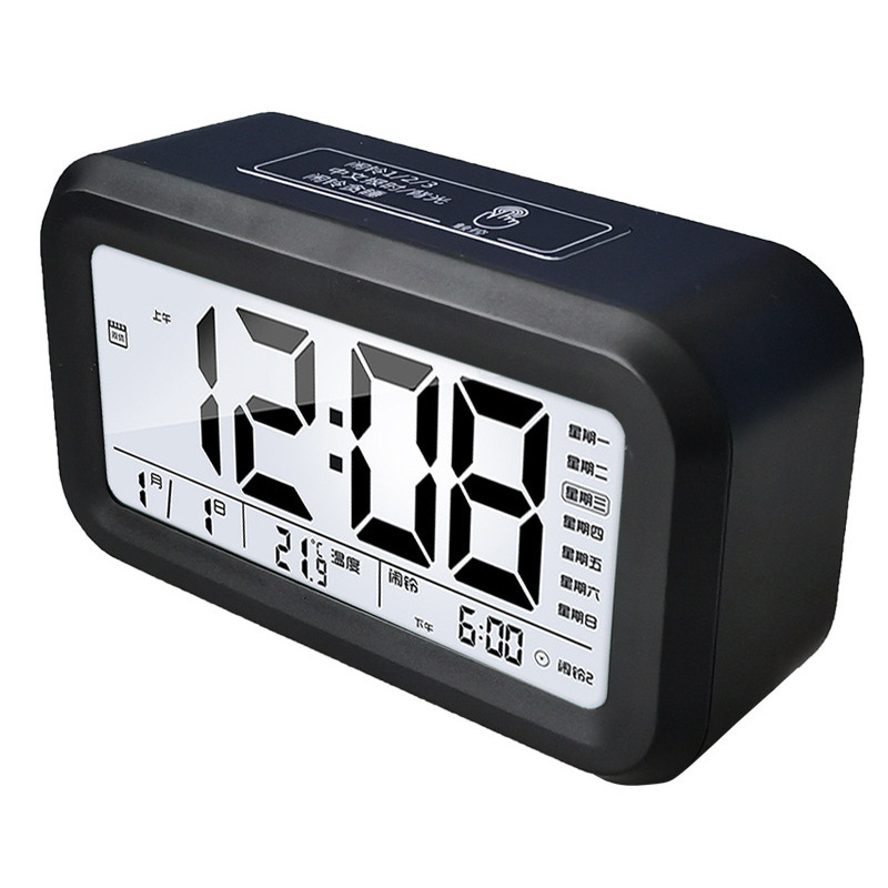음소거 시계 안티 가을 알람 시계 학생 침대 옆 빛나는 시계 게으른 디지털 스마트 충전 대용량 전자 시계