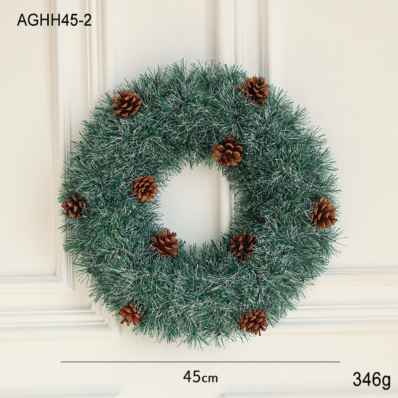 Gangheng Christmas Guirnalda Colgante de puerta 45CM Bola de Navidad roja Decoración de puerta y ventana Decoración de guirnalda Decoración de escena Decoración de puerta