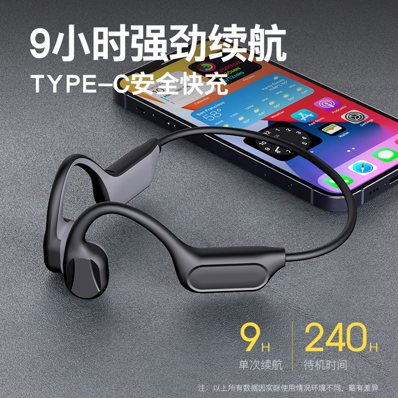 Cross-Border New Product Mg8 Bone Conduction Wireless Bluetooth Earphones, Gift Items, Non-In-Ear Wireless Sports Bone Conduction Earphones Cross-Border New Product Mg8 Bone Conduction Wireless Bluetooth Earphones, Gift Items, Non-In-Ear Wireless Sports Bone Conduction Earphones