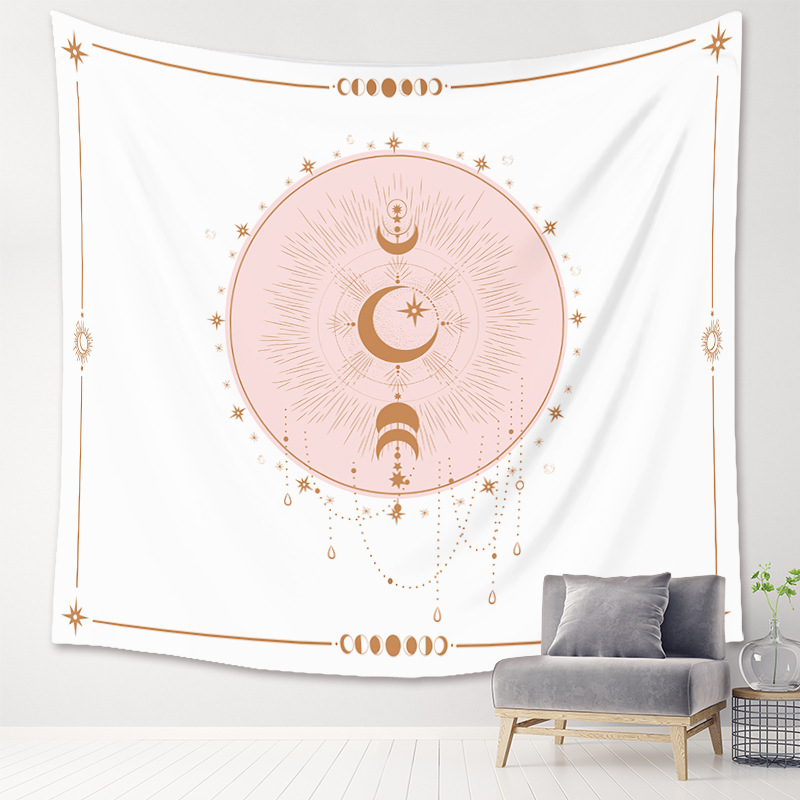 Simple Sun Moon Printing Background Decoration Hanging Cloth Wholesale Nihaojewelry display picture 4