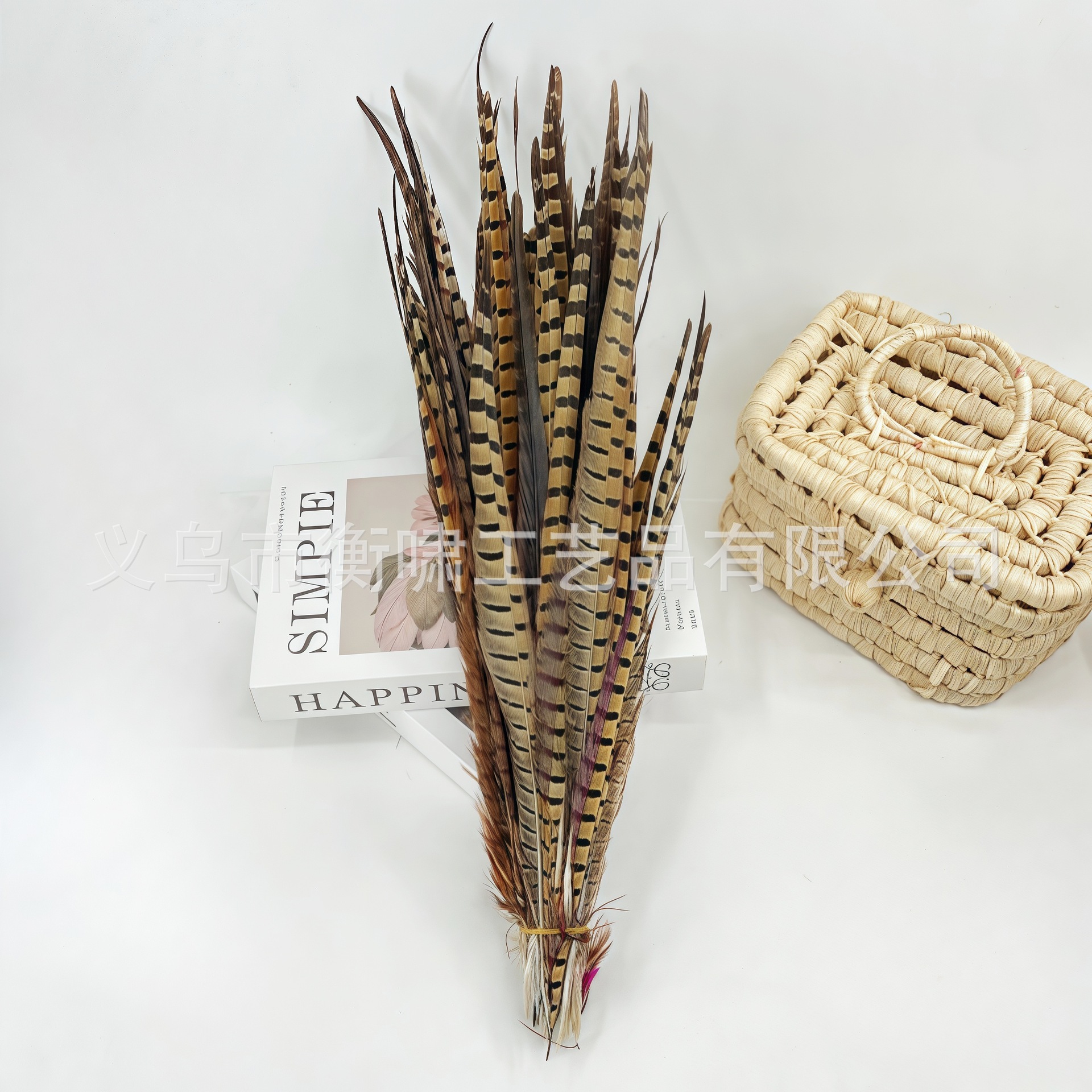 Pollo de caballo pluma pluma diy palo de gato pluma flor de ópera de Pekín espectáculo de danza props