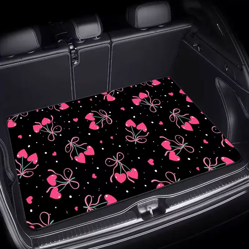 Cross-border best-selling fresh floral car trunk mat, interior decoration mat, dirt-resistant, easy to clean, dust-proof mat