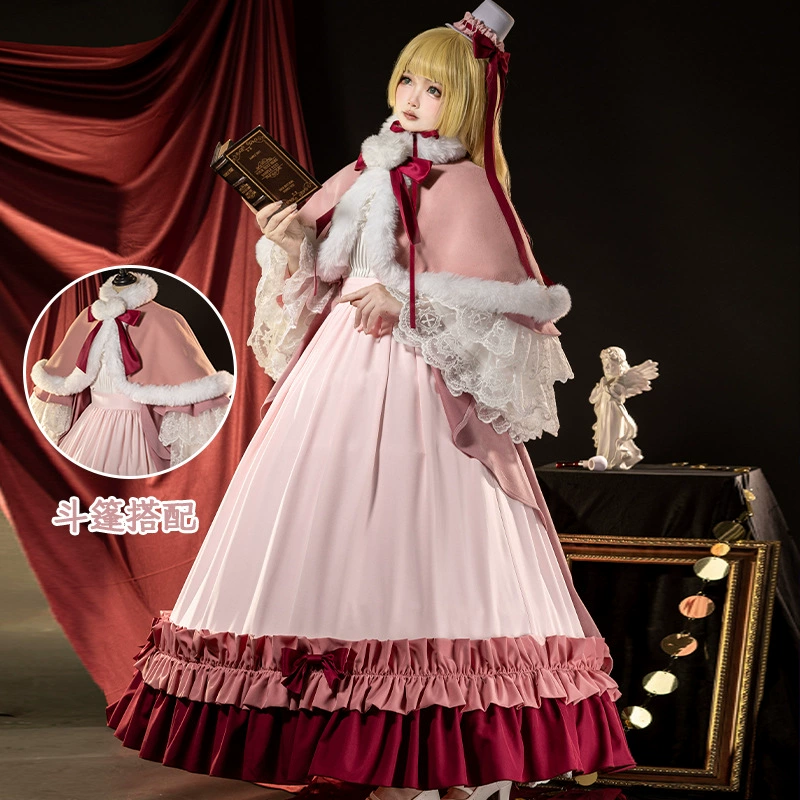 Готовый запас, платье Cos pink G5413 из коллекции Nado GOSICK Goth Loli Detective Casebook Викторика кукольное платье