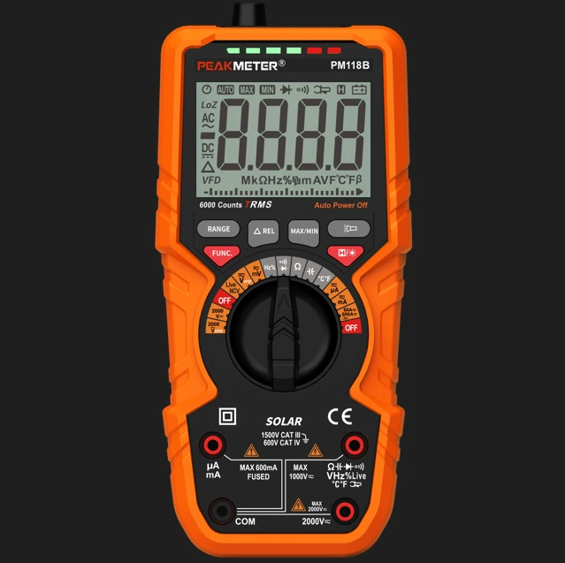 PEAKMETER Huayi PM118B цифровой мультиметр универсальный многофункциональный прибор для обнаружения сопротивления току напряжения