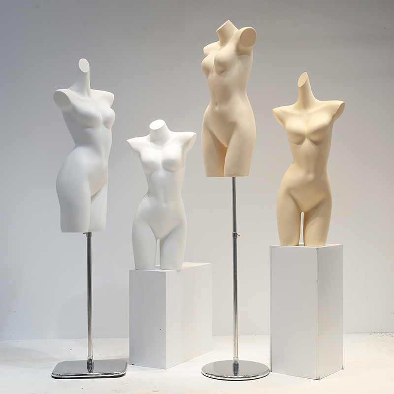 Ropa interior modelo accesorios mujer hombre medio-longitud blanco mate sujetador calzoncillos plástico falso Cuerpo Humano escaparate modelo de estante de exhibición